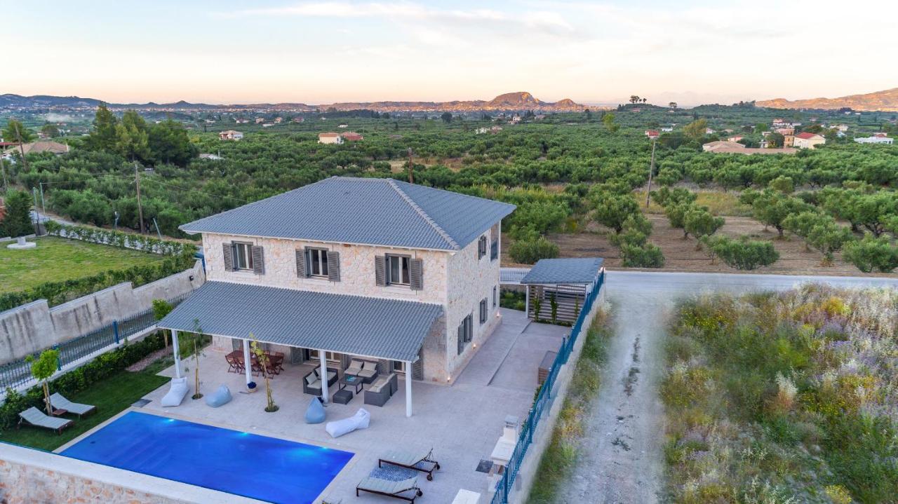 Zante Soleil - High-End Stone Villa With Swimming Pool Lagopodhon Exterior photo